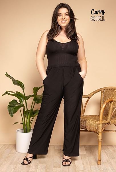 Picture of PLUS SIZE FLUID TROUSERS